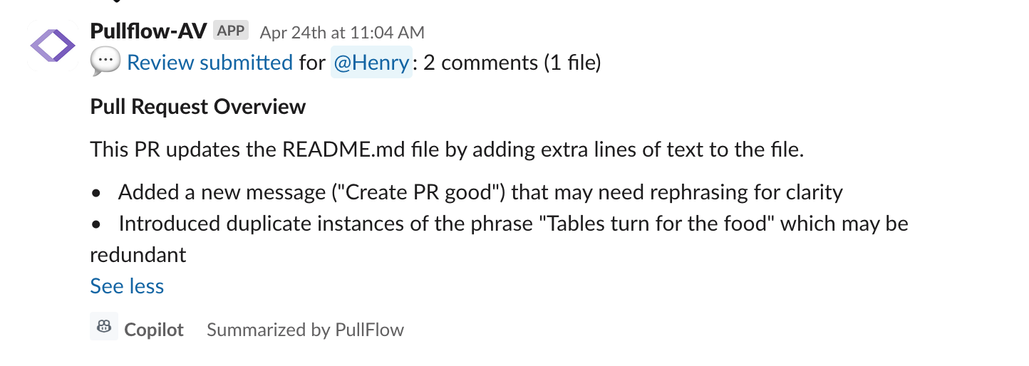 Streamlined Review Process