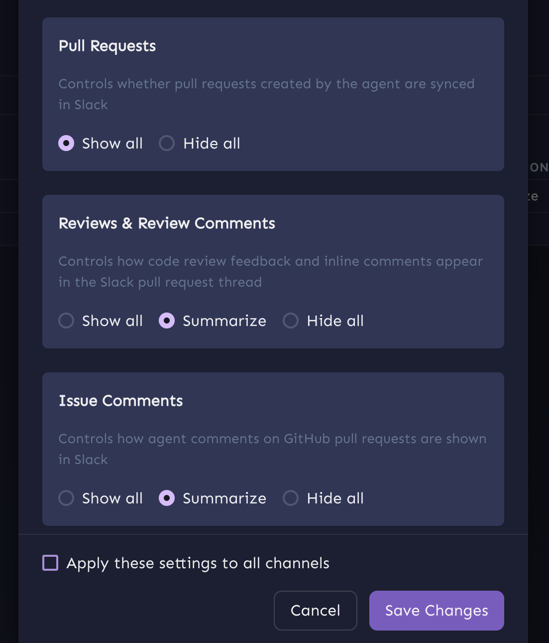 Customizable Notifications
